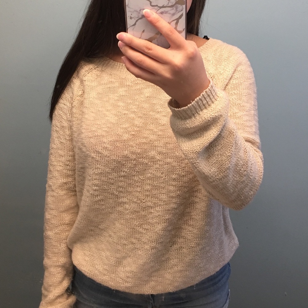Knitted open cut back sweater